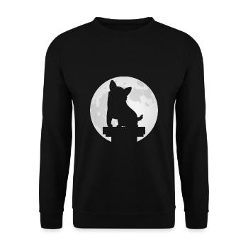 Corgi - Sweat-shirt Unisexe - noir - Devant - Alina (178cm) & Michal (187cm)