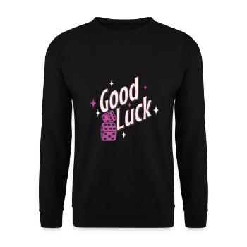 lucky dice good luck - Unisex Sweatshirt - black - Front - Alina (178cm) & Michal (187cm)
