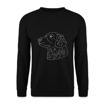Golden Retriever - Unisex Pullover - Schwarz - Vorne - Alina (178cm) & Michal (187cm)