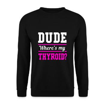 Thyroid cancer Thyroid cancer - Unisex Sweatshirt - black - Front - Alina (178cm) & Michal (187cm)