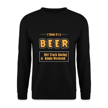 Course sur piste de terre battue - Sweat-shirt Unisexe - noir - Devant - Alina (178cm) & Michal (187cm)
