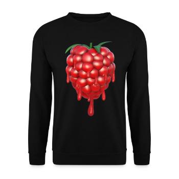 Raspberry drips - Unisex Sweatshirt - black - Front - Alina (178cm) & Michal (187cm)