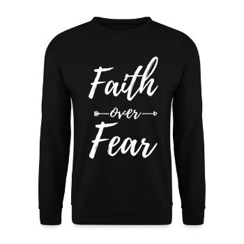 La foi plutôt que la peur - Sweat-shirt Unisexe - noir - Devant - Alina (178cm) & Michal (187cm)