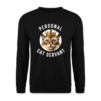 STAFF CAT SERVANT - Unisex Sweatshirt - black - Front - Alina (178cm) & Michal (187cm)