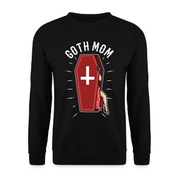 Goth Mom - Unisex Sweatshirt - black - Front - Alina (178cm) & Michal (187cm)