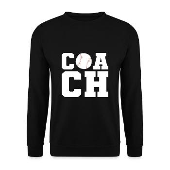 Softball Softball-Spieler Coach - Unisex Pullover - Schwarz - Vorne - Alina (178cm) & Michal (187cm)