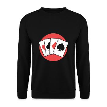 Blackjack Black Jack - Unisex Pullover - Schwarz - Vorne - Alina (178cm) & Michal (187cm)