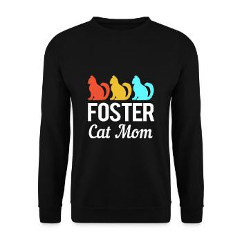 Katzenrettung Tierrechte Tierrettung Tierheim - Unisex Pullover - Schwarz - Vorne - Alina (178cm) & Michal (187cm)