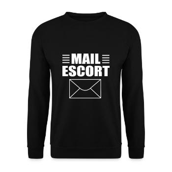 Postbote - Unisex Pullover - Schwarz - Vorne - Alina (178cm) & Michal (187cm)