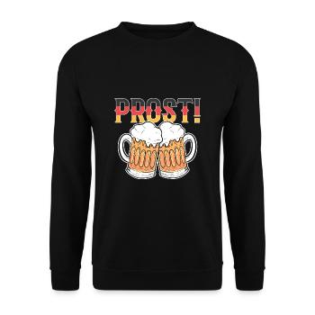 Deutschland Prost - Unisex Pullover - Schwarz - Vorne - Alina (178cm) & Michal (187cm)