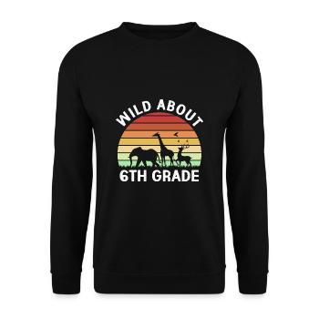 6th Grade - Unisex Sweatshirt - black - Front - Alina (178cm) & Michal (187cm)