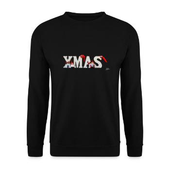 Weihnachten Weihnachten Weihnachten Weihnachtszeit - Unisex Pullover - Schwarz - Vorne - Alina (178cm) & Michal (187cm)