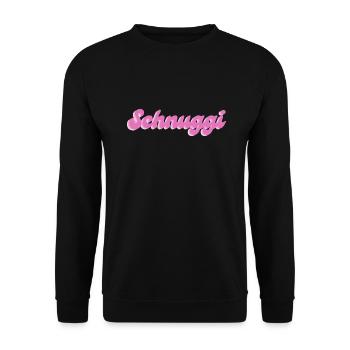 Schnuggi in pink - Unisex Sweatshirt - black - Front - Alina (178cm) & Michal (187cm)