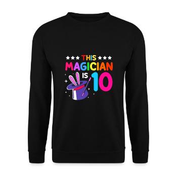 Zauberer Magie Magier - Unisex Pullover - Schwarz - Vorne - Alina (178cm) & Michal (187cm)