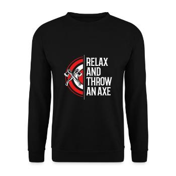 Axe Throwing - Unisex Sweatshirt - black - Front - Alina (178cm) & Michal (187cm)