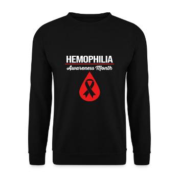 Hémophilie Hémophilie Hémophilie - Sweat-shirt Unisexe - noir - Devant - Alina (178cm) & Michal (187cm)