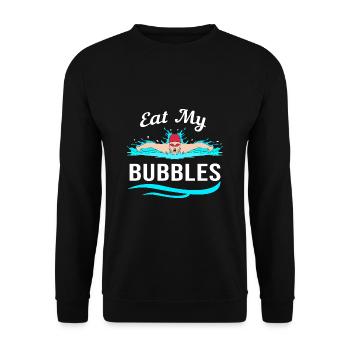 Swimming Swimmers Swimming Pool Swimming Instructors - Unisex Sweatshirt - black - Front - Alina (178cm) & Michal (187cm)