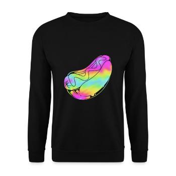 Hot Dog Snack - Unisex Sweatshirt - black - Front - Alina (178cm) & Michal (187cm)