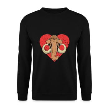 Mammouth - Sweat-shirt Unisexe - noir - Devant - Alina (178cm) & Michal (187cm)