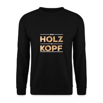 Schreiner Zimmermann Geschenk Handwerker Zunft - Unisex Pullover - Schwarz - Vorne - Alina (178cm) & Michal (187cm)