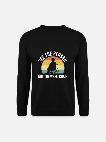 Fauteuil roulant - Sweat-shirt Unisexe - noir