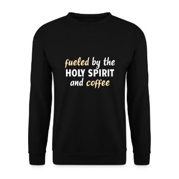 CAFÉ / JÉSUS: Saint-Esprit et café - Sweat-shirt Unisexe - noir - Devant - Alina (178cm) & Michal (187cm)