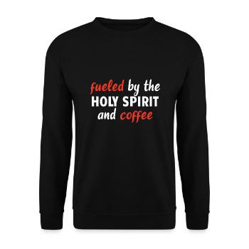 CAFÉ / JÉSUS: Saint-Esprit et café - Sweat-shirt Unisexe - noir - Devant - Alina (178cm) & Michal (187cm)