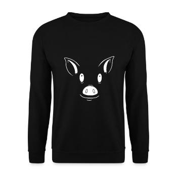 Porc - Sweat-shirt Unisexe - noir - Devant - Alina (178cm) & Michal (187cm)
