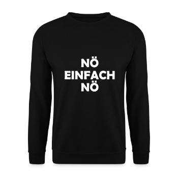 Nö Einfach Nö - Unisex Pullover - Schwarz - Vorne - Alina (178cm) & Michal (187cm)