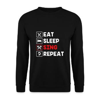 Karaoké - Sweat-shirt Unisexe - noir - Devant - Alina (178cm) & Michal (187cm)