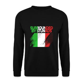 Italienisch Italia Italien - Unisex Pullover - Schwarz - Vorne - Alina (178cm) & Michal (187cm)