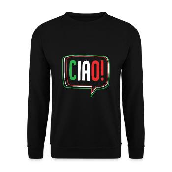 Italienisch Italia Italien - Unisex Pullover - Schwarz - Vorne - Alina (178cm) & Michal (187cm)