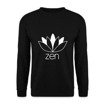 ZEN - Sweat-shirt Unisexe - noir - Devant - Alina (178cm) & Michal (187cm)