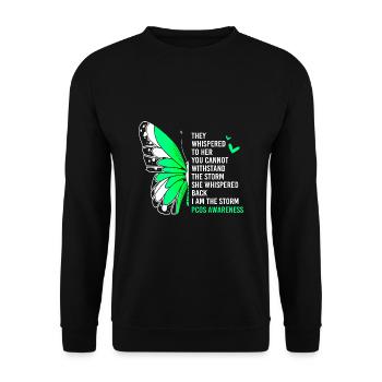 Pcos Awareness - Unisex Sweatshirt - black - Front - Alina (178cm) & Michal (187cm)
