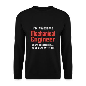 Ingénieur mécanique - Sweat-shirt Unisexe - noir - Devant - Alina (178cm) & Michal (187cm)