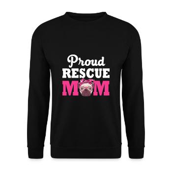 Dog Rescue Animal Rights Animal Rescue Animal Shelter - Unisex Sweatshirt - black - Front - Alina (178cm) & Michal (187cm)
