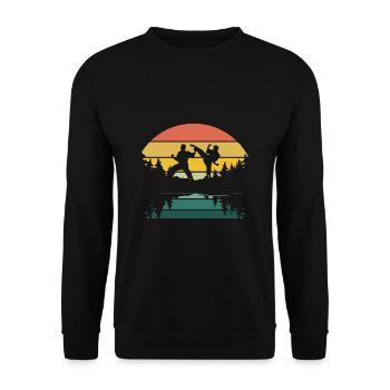 Jiu Jitsu Self Defense - Unisex Sweatshirt - black - Front - Alina (178cm) & Michal (187cm)