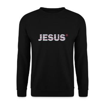 JÉSUS - Sweat-shirt Unisexe - noir - Devant - Alina (178cm) & Michal (187cm)