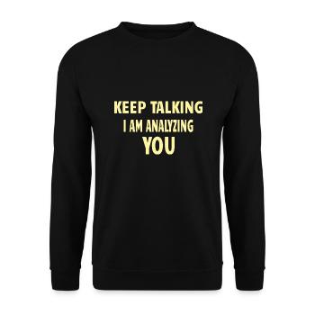 Cadeau étudiant psychologue psychologue - Sweat-shirt Unisexe - noir - Devant - Alina (178cm) & Michal (187cm)