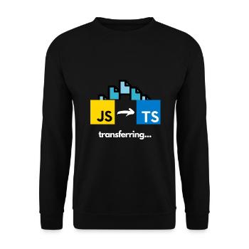 Transfert de Javascript à Typescript - Sweat-shirt Unisexe - noir - Devant - Alina (178cm) & Michal (187cm)