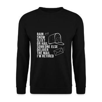 Postman - Unisex Sweatshirt - black - Front - Alina (178cm) & Michal (187cm)