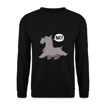 Scottish Terrier - Unisex Sweatshirt - black - Front - Alina (178cm) & Michal (187cm)