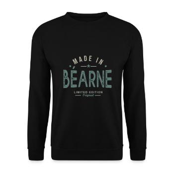 MADE IN Béarn gift man birthday Béarnais - Unisex Sweatshirt - black - Front - Alina (178cm) & Michal (187cm)