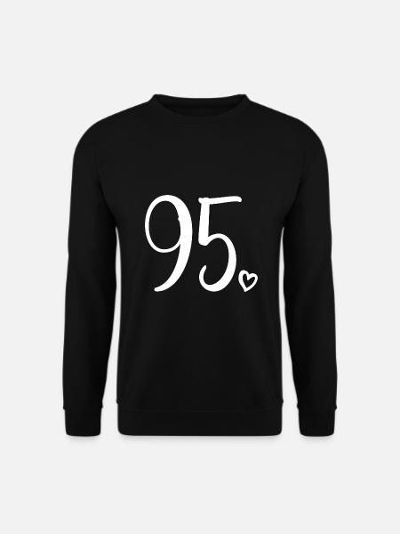 95. Geburtstag Frauen 95 Jahre alt Niedliche Nummer 95 - Unisex Pullover - Schwarz