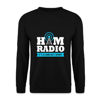 Amateur Radio Radio Antenna - Unisex Sweatshirt - black - Front - Alina (178cm) & Michal (187cm)