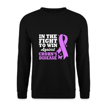 Morbus Crohn - Unisex Pullover - Schwarz - Vorne - Alina (178cm) & Michal (187cm)