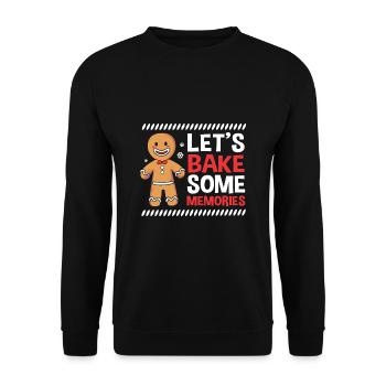 bonhomme en pain d’épice Coeur en pain d’épice Snacking en pain d’épice - Sweat-shirt Unisexe - noir - Devant - Alina (178cm) & Michal (187cm)
