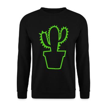 Cactus shrub Cacti prickly garden gardener - Unisex Sweatshirt - black - Front - Alina (178cm) & Michal (187cm)