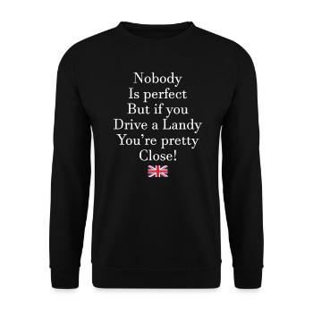 Drive a Landy - Unisex Sweatshirt - black - Front - Alina (178cm) & Michal (187cm)