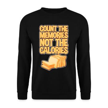 Count The Memories Not The Calories 4 - Unisex Sweatshirt - black - Front - Alina (178cm) & Michal (187cm)